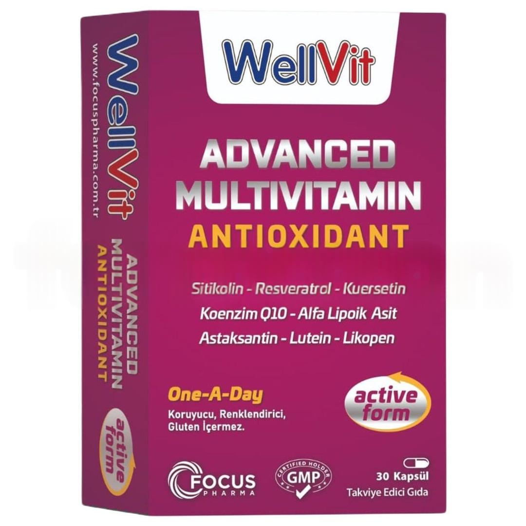 Wellvit Advanced Multivitamin Antioxidant 30 Kapsül