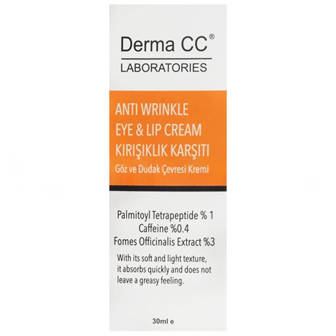 Derma CC Laboratories Anti Wrinkle Eye & Lip Cream Göz ve Dudak Çevresi Kırışık Karşıtı Krem 30 ml