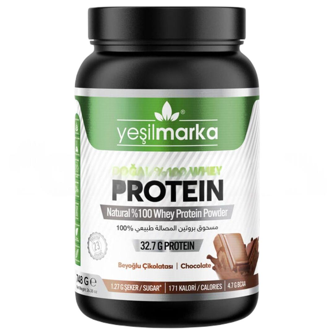 Yeşilmarka Doğal Whey Çikolatalı Protein Tozu 748 gr