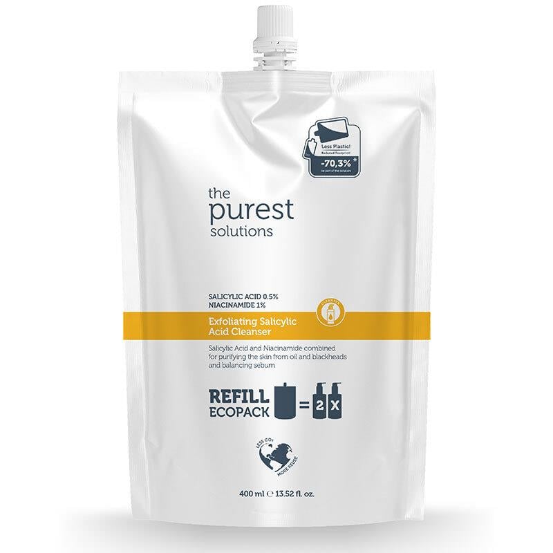The Purest Solutions Exfoliating Salicylic Acid Cleanser 0,5% Salicylic Acid, 1%Niacinamide 400 ml - Refill
