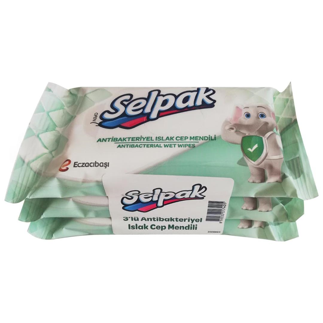 Selpak Antibakteriyel Islak Cep Mendili - 3'lü Paket
