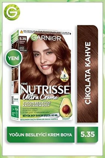 Garnier Nutrisse Ultra Cream 5.3 Altın Karamel Kahve 60 ml Saç Boyası