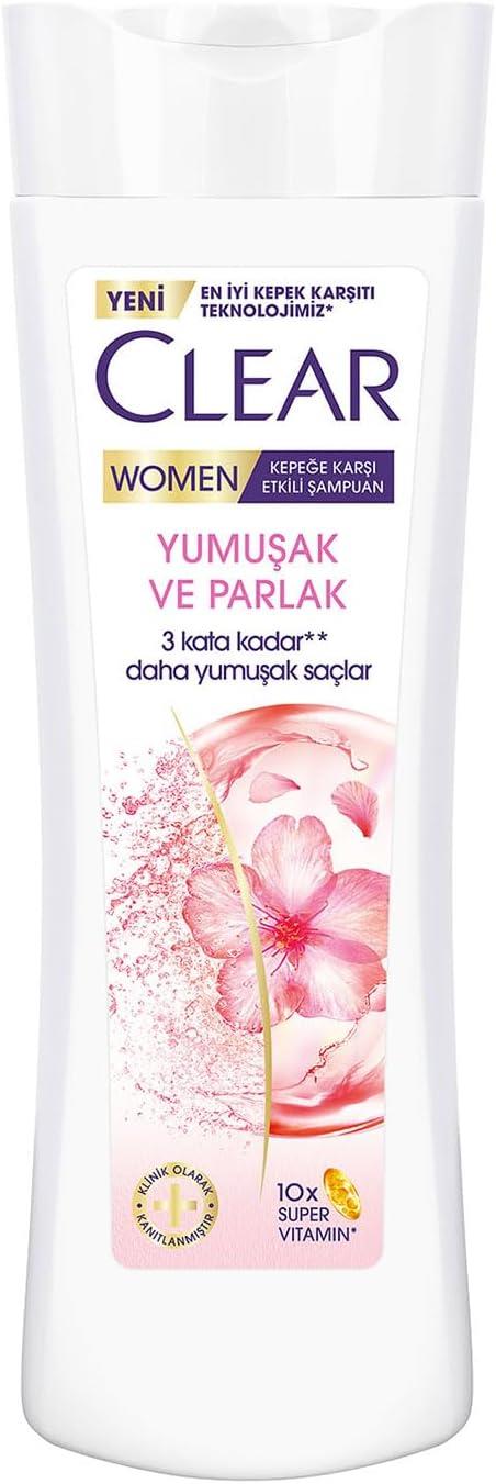 Clear Women Yumuşak ve Parlak Kiraz Çiçeği Esansı ve Keratin Kepeğe Karşı Etkili Şampuan 350 ml