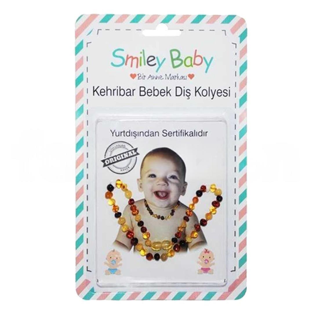 Smiley Baby Kehribar Diş Kolyesi