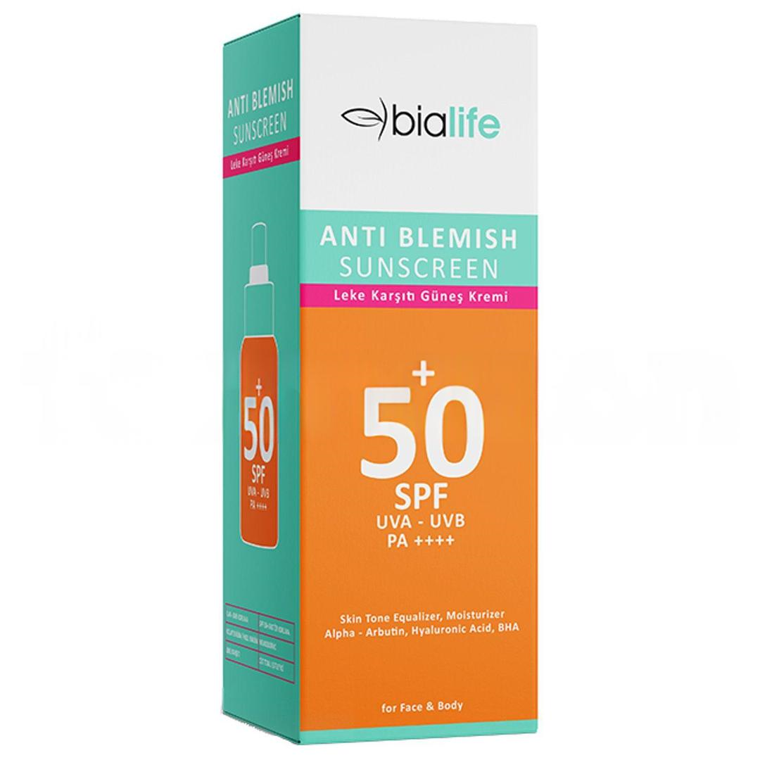 Bialife Suya Dayanıklı Leke Karşıtı Güneş Kremi SPF50+ 50 ml