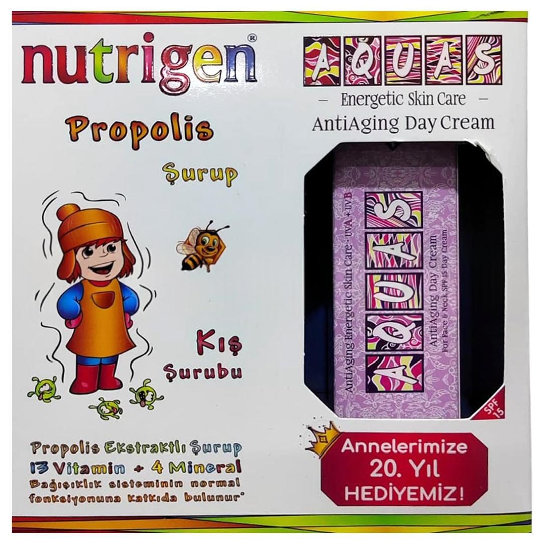 Nutrigen Propolis Şurup 200 ml - Aquas Enerjetik Day Cream SPF15 75 ml Hediyeli