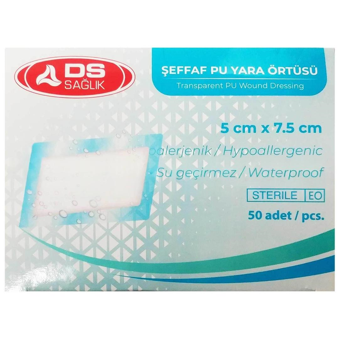 Damla Sağlık PU Şeffaf Yara Örtüsü 5x7,5 cm - 50 Adet