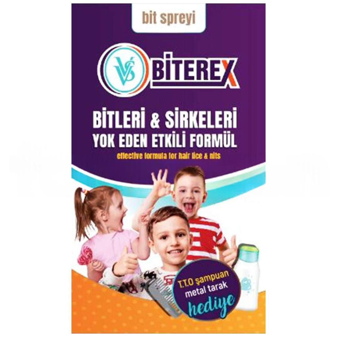 Biterex Bit Spreyi 100 ml + Şampuan 150 ml - Çelik Tarak Hediyeli