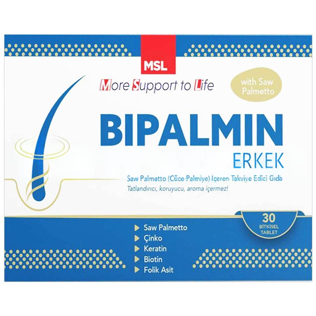 MSL Bipalmin With Saw Palmetto Men Saç Dökülmesi İçin 30 Tablet