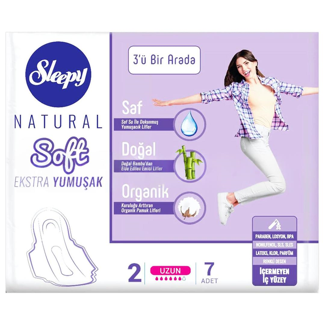 Sleepy Natural Soft Hijyenik Ped Uzun 7'li