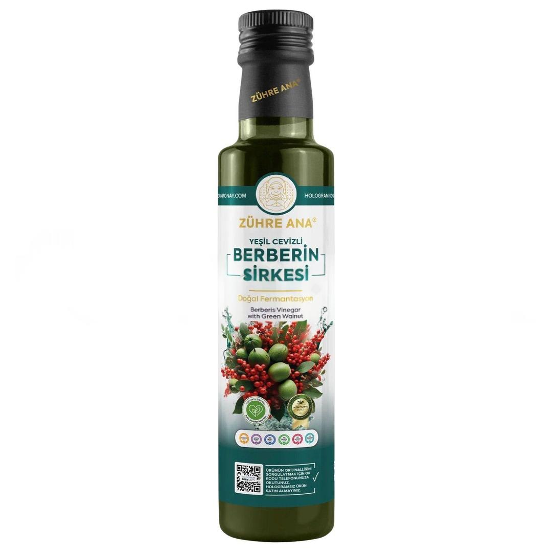 Zühre Ana Yeşil Cevizli Berberin Sirkesi Doğal Fermantasyon 500 ml