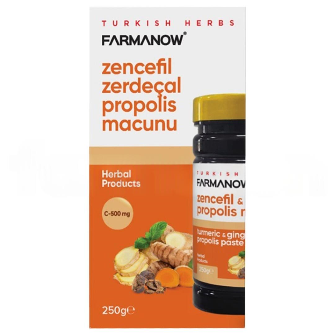 Farmanow Zencefil Zerdeçal Propolis İçeren Bitkisel Macun 250 gr