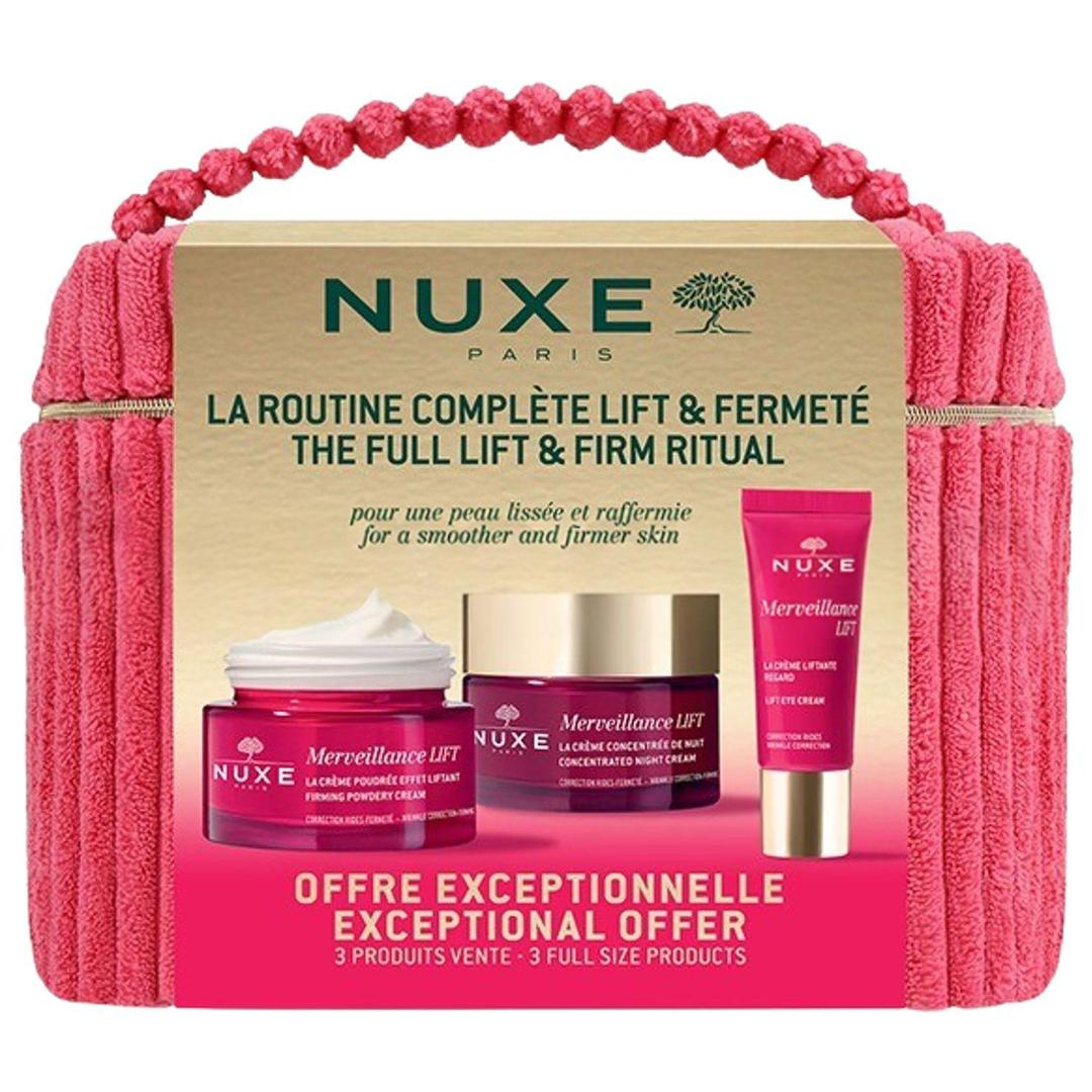Nuxe Merveillance Lift Yaşlanma Karşıtı Bakım Seti - Göz Kremi 15 ml + Gece Kremi 50 ml + Toz Krem 50 ml
