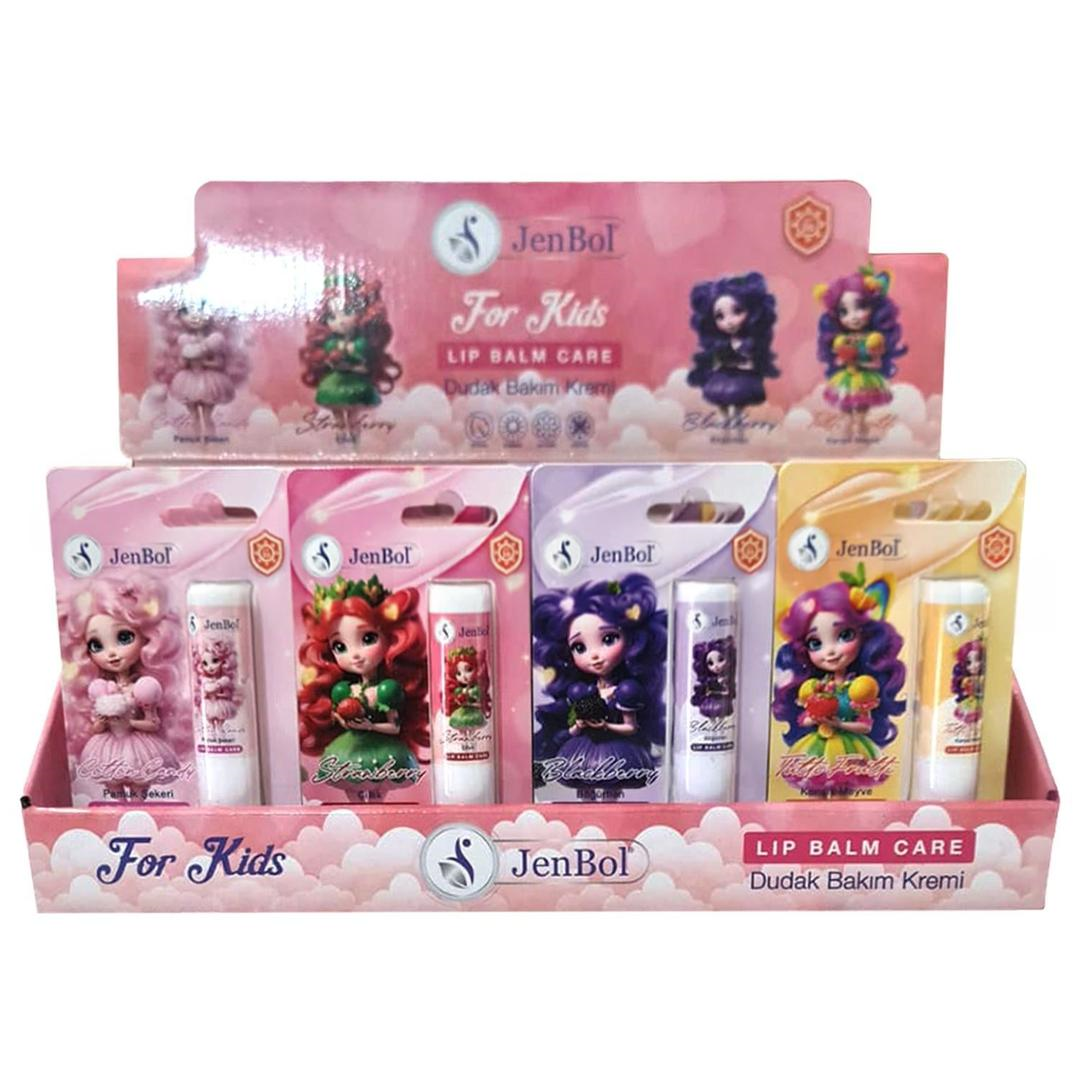 Jenbol Lip Balm Care For Kids 24'lü Stand