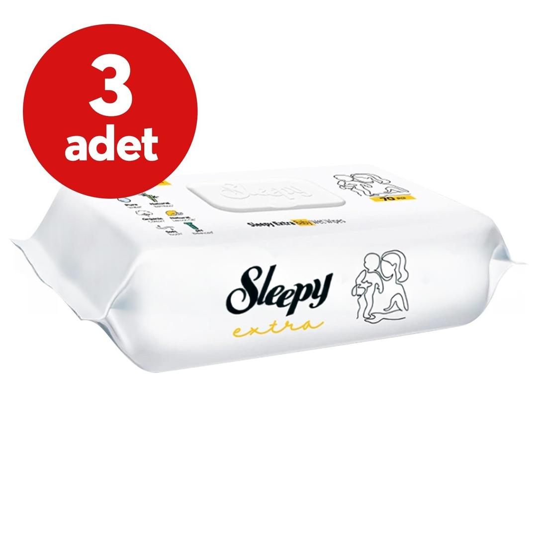Sleepy Extra Islak Havlu 70 Yaprak - 3 Adet