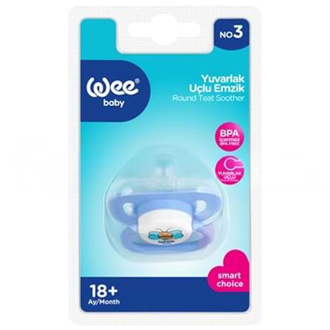 Wee Baby 831 Silikon Kiraz Uçlu Emzik No: 3 - Mavi