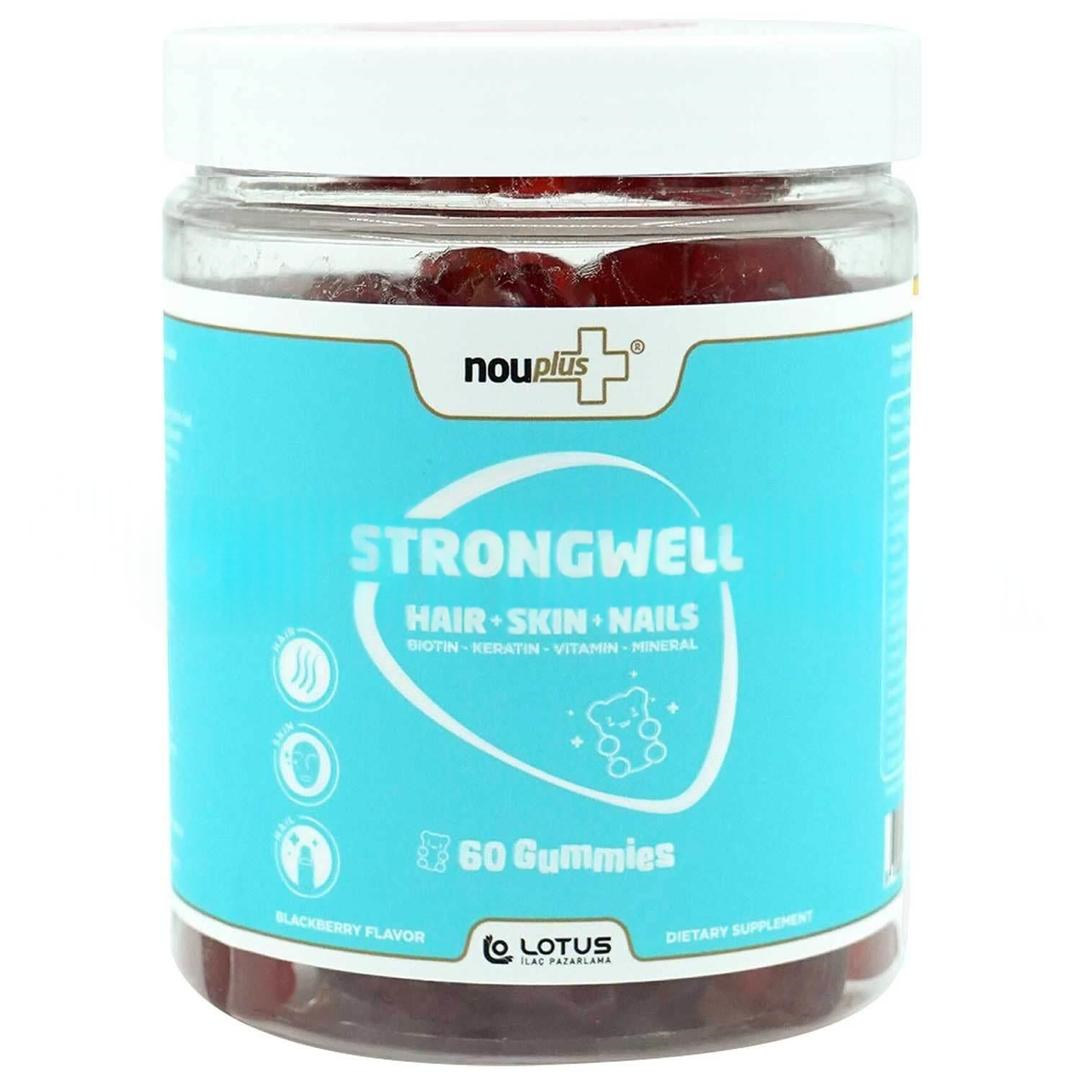 Nouplus Strongwell Hair Skin Nails Gummies 60 Tablet