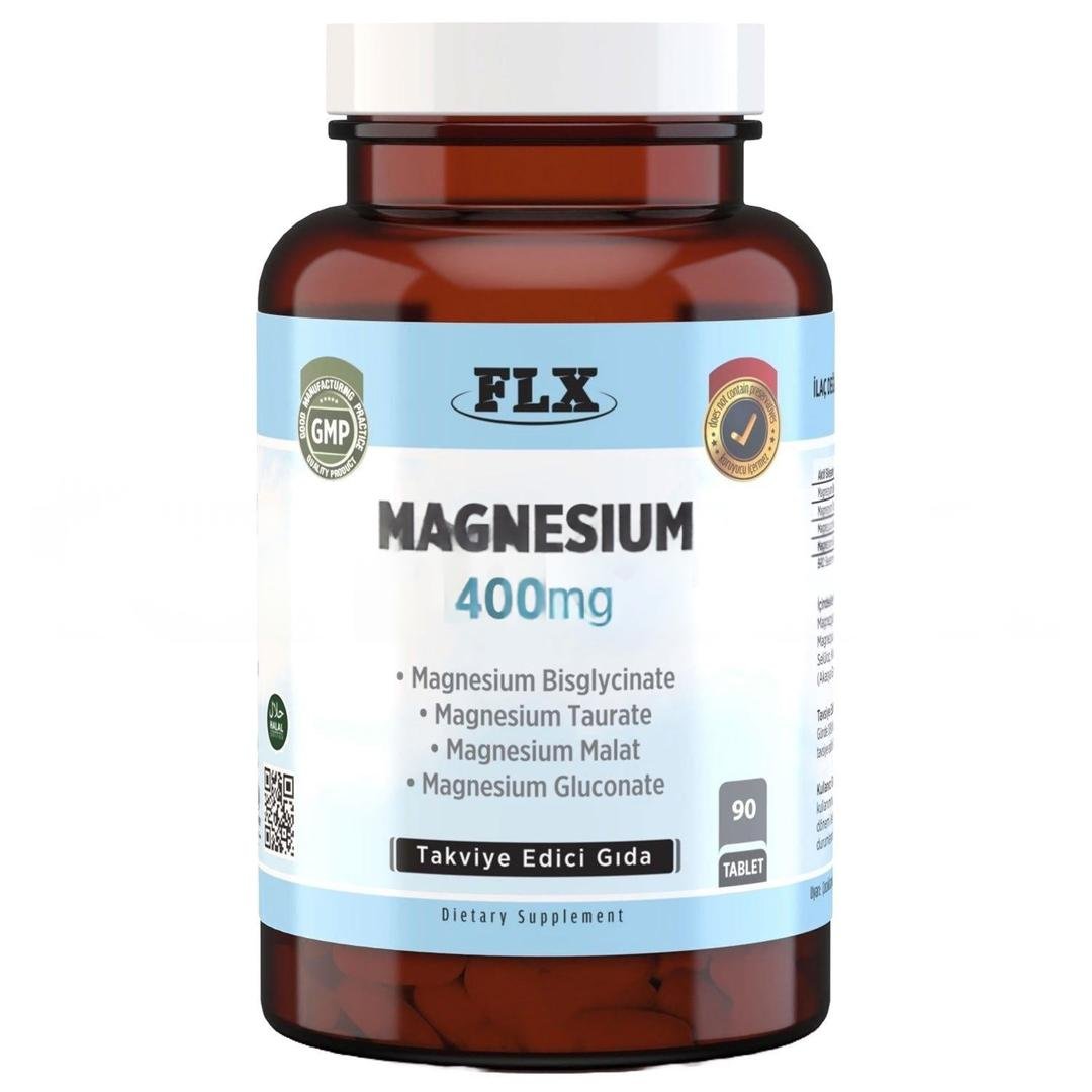 FLX Magnezyum Bisglisinat Malat Taurat Glukonat 90 Tablet