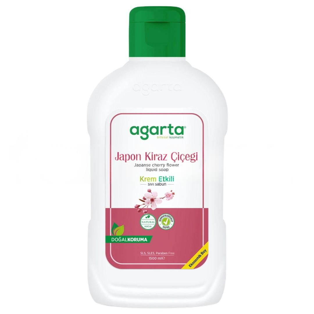 Agarta Doğal Sıvı Sabun Japon Kiraz Çiçeği 1500 ml - Eski Ambalaj