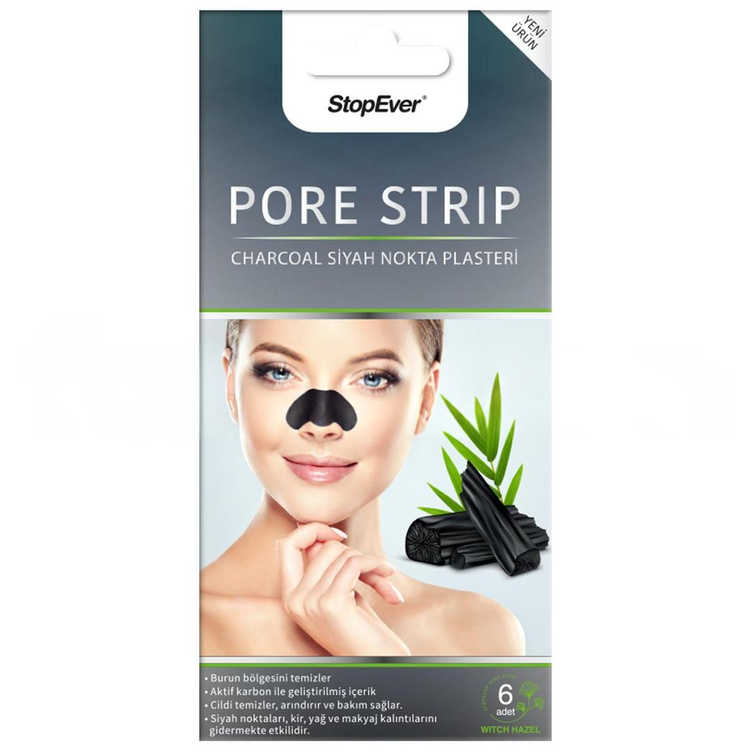Stopever Charcoal Pore Strip Kömürlü Siyah Nokta Plasteri 6'lı