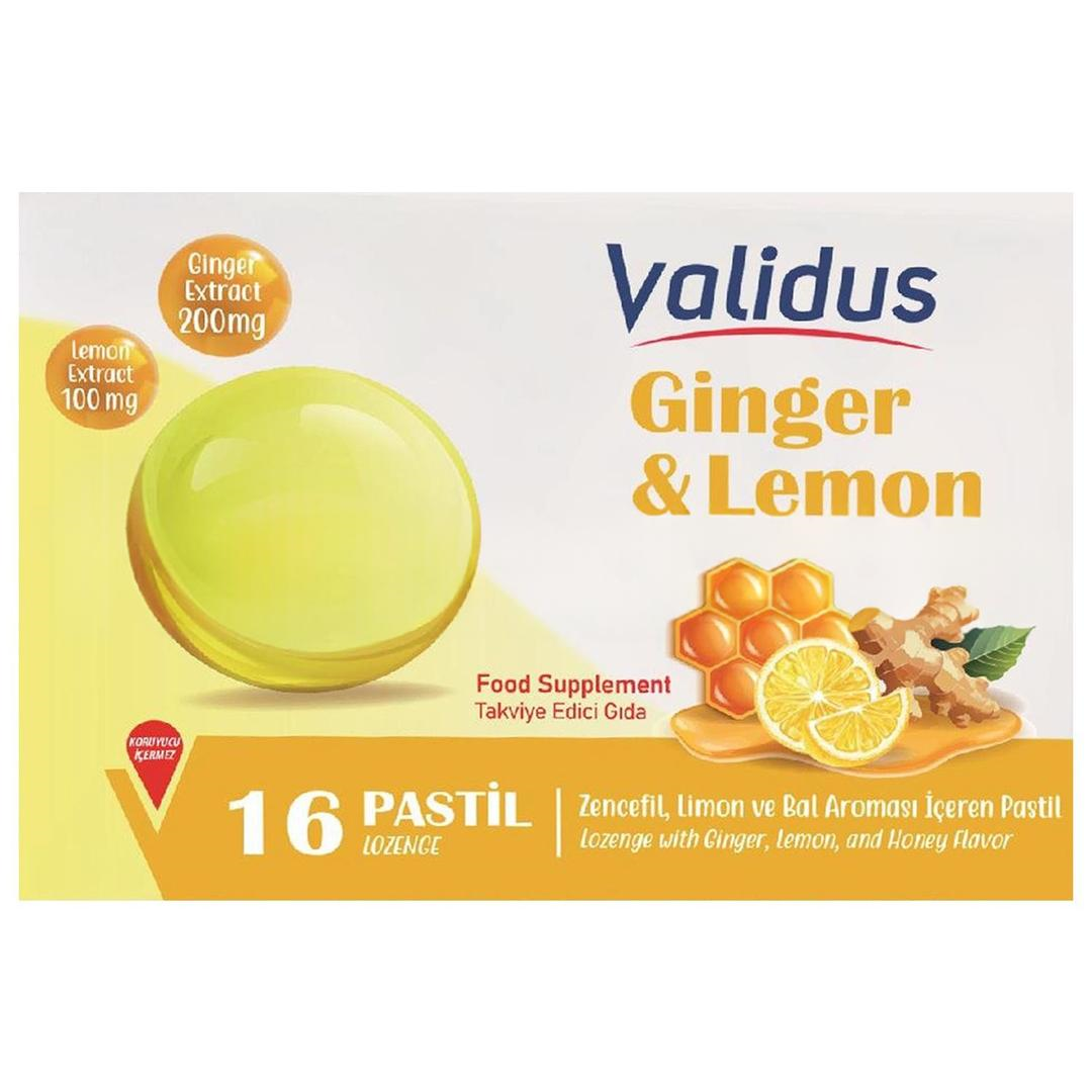 Validus Lemon + Ginger + Honey 16 Pastil