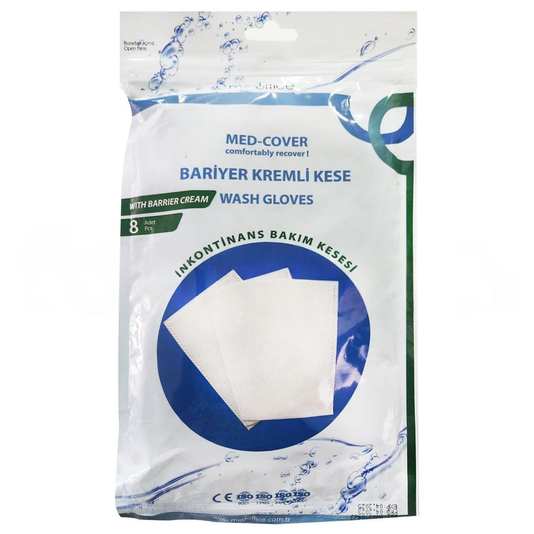Med-Cover Vücut Yıkama Kesesi Bariyer Kremli 8'li