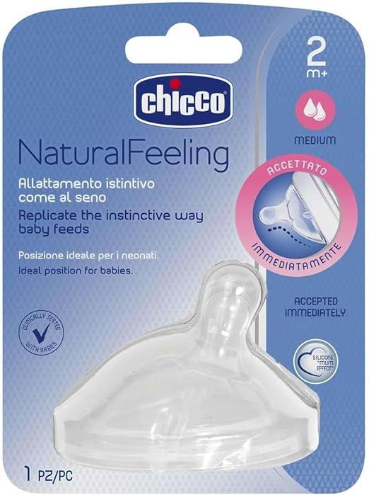CHICCO.011 NATURALFEELING BİBERON EMZİĞİ 2 AY+ ORTA AKIŞ TEKLİ