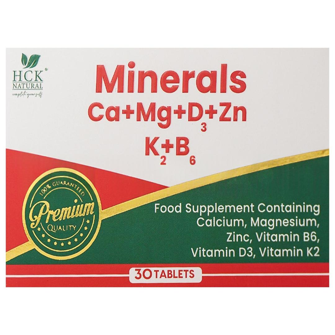 HCK Natural Multimineral Ca Mg D3 Zn K2 B6 30 Blister