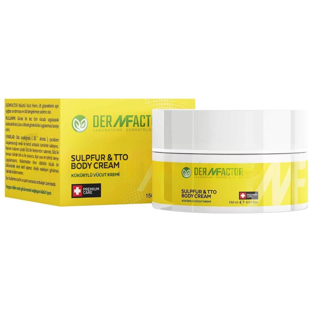 Dermfactor Sulpfur & Tto Body Krem Kükürtlü Yüz ve Vücut Kremi 150 ml