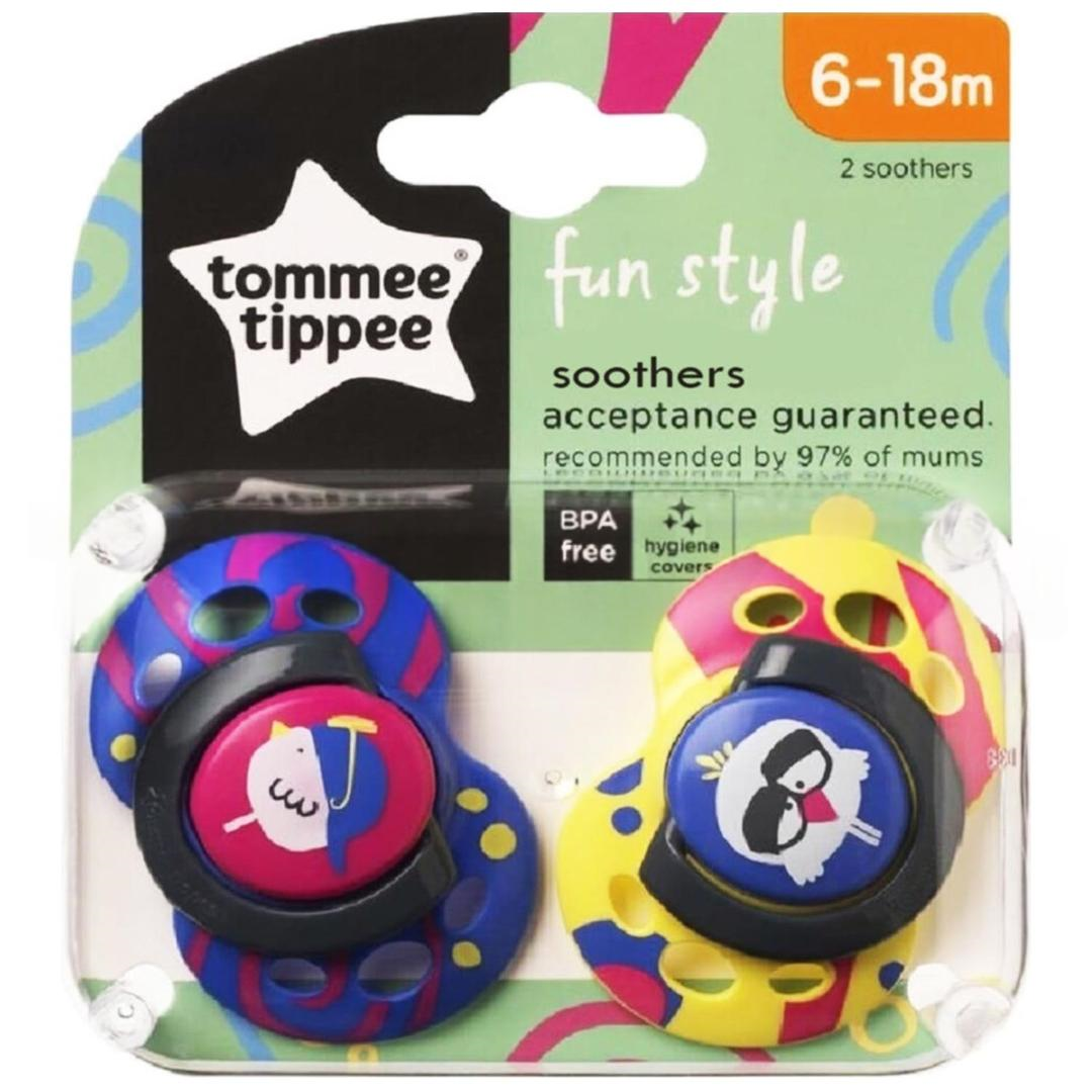 Tomme Tippee Fun Style Emzik 6-18 Ay Desenli Mor Sarı 2'li