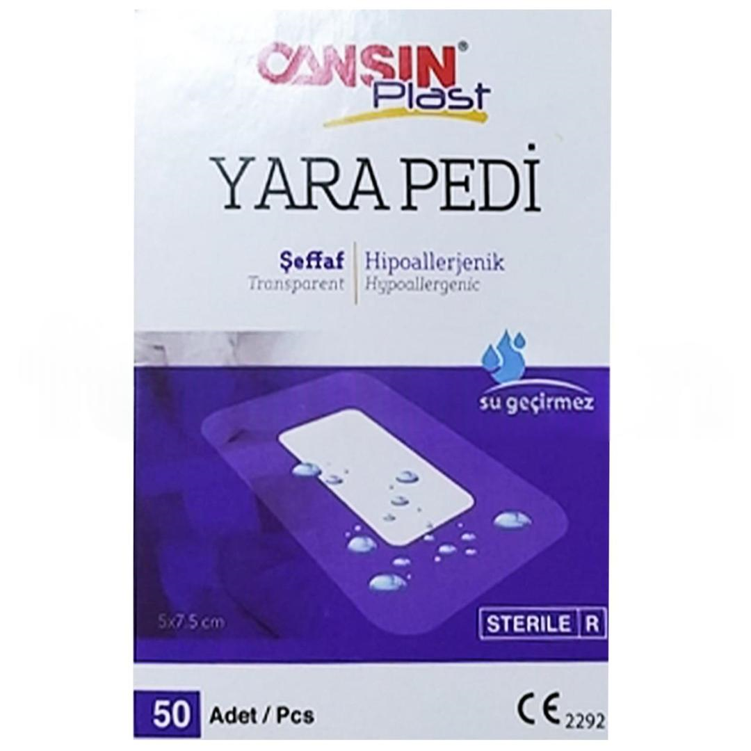 Cansın Plast Şeffaf Yara Pedi 5x7,5 cm - 10 Adet