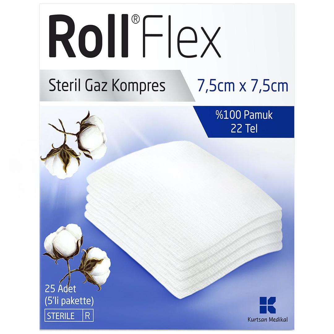 Roll Flex Gaz Kompres 7,5cm x 7,5cm 25'li