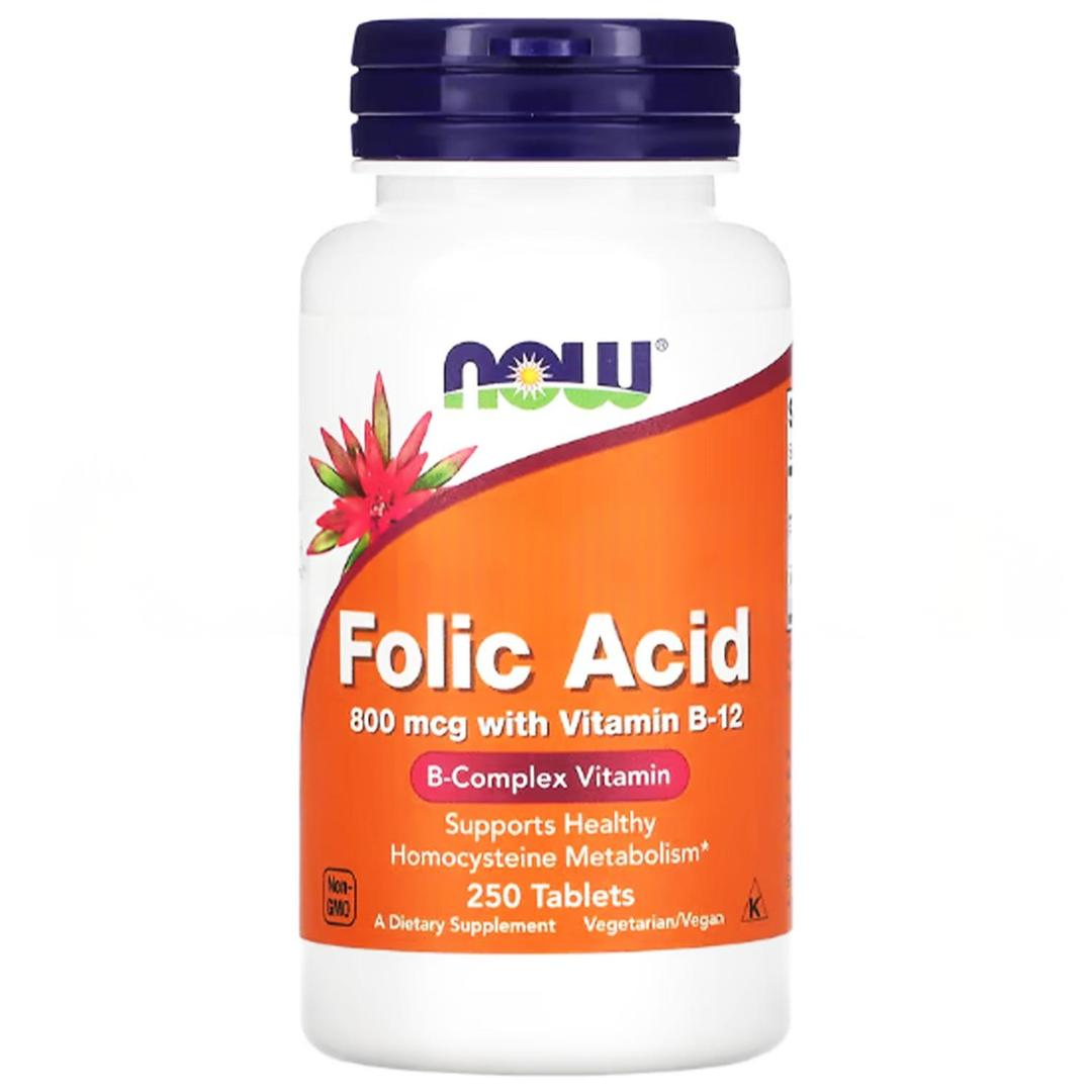 Now Foods Folic Acid 800 mcg 250 Tablets - İthal