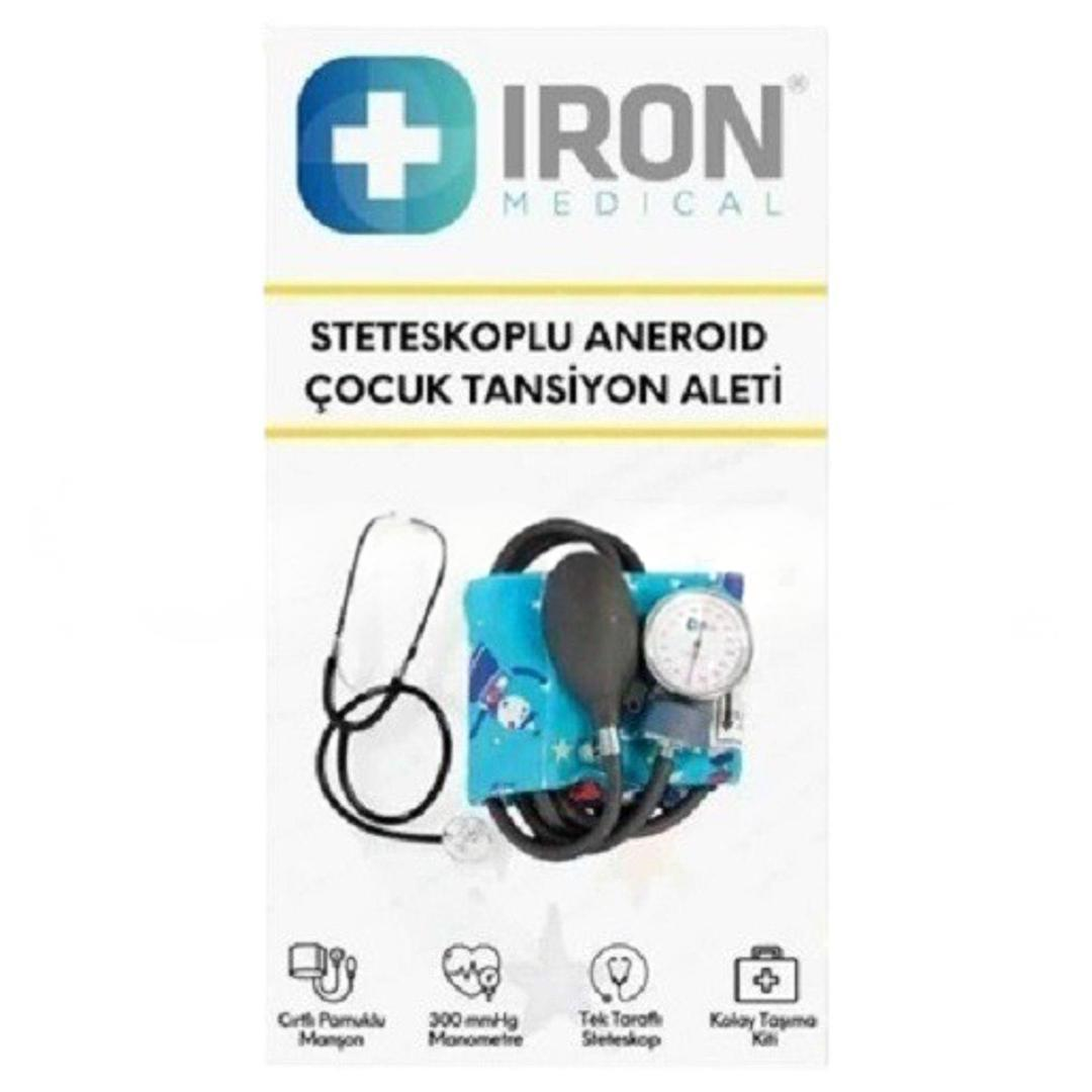 Iron Medical MC-50E Steteskoplu Aneroid Çocuk Tansiyon Aleti Cırt Cırtlı
