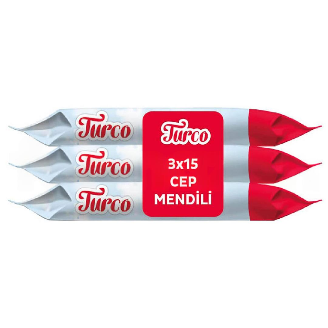 Baby Turco Cep Islak Mendil 15'li - 3'lü Paket