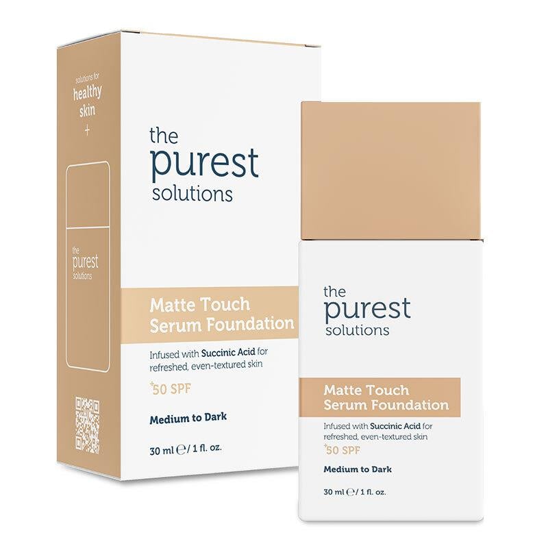 The Purest Solutions Matte Touch Sebum Dengeleyici ve Matlaştırıcı Serum Fondöten SPF50+ 30 ml - Orta-Koyu Ton