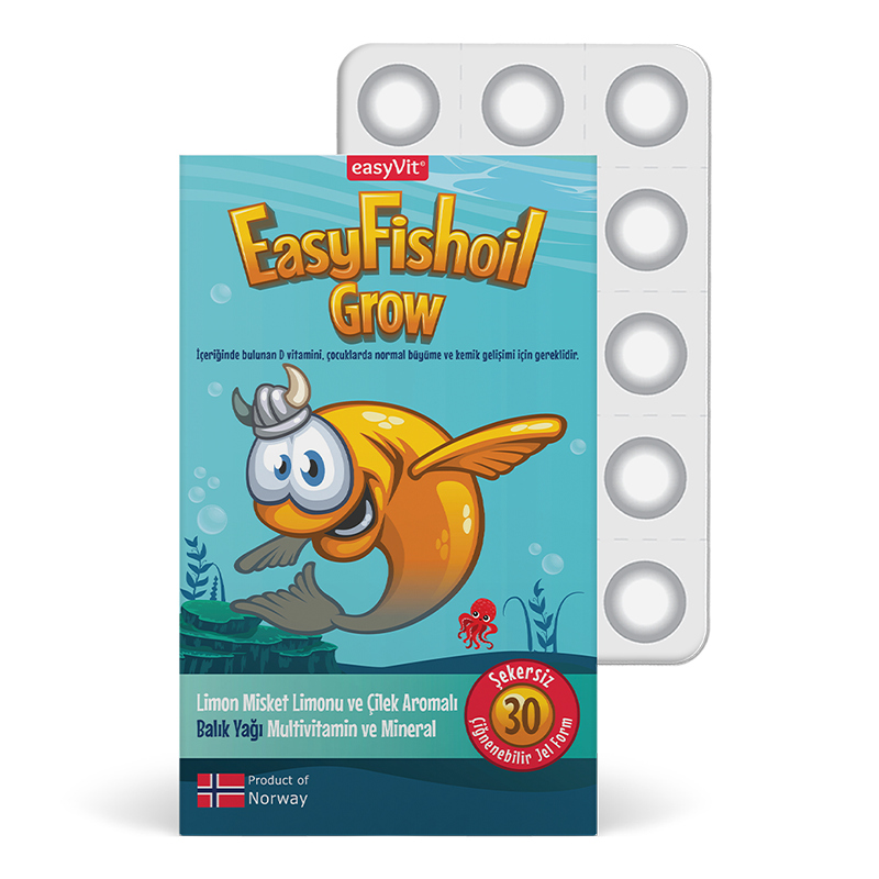 Easy Fish Oil Grow 30 Adet Çiğnenebilir Jel Form