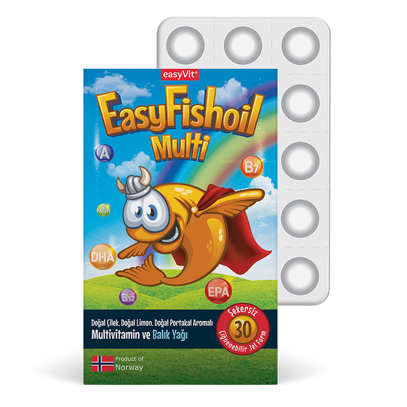 Easy Fish Oil Multi + Omega 3 Çiğnenebilir Tablet 30 Adet
