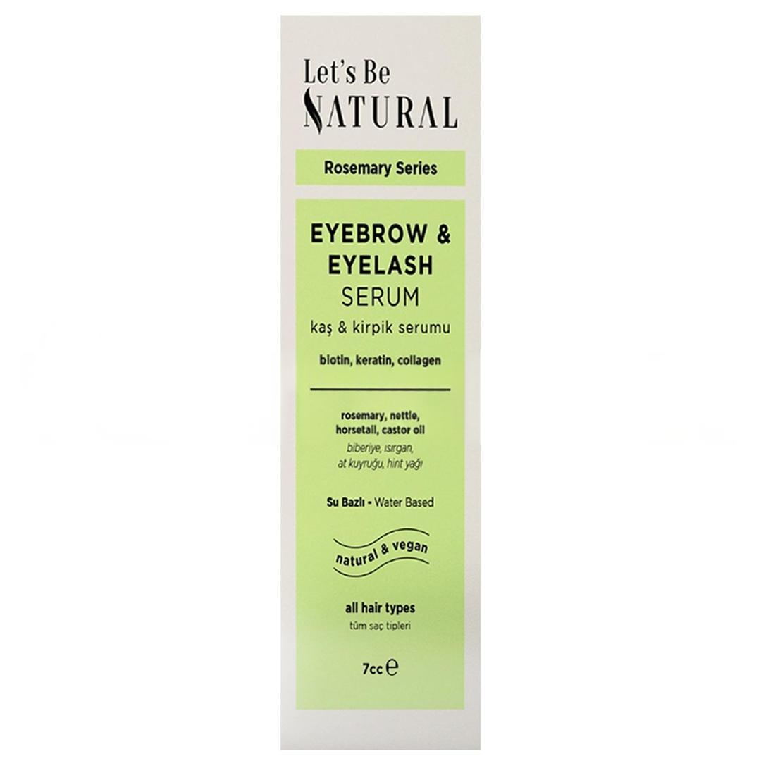 Let's Be Natural Kaş ve Kirpik Serumu Doğal İçerik Biotin, Keratin, Collegen Biberiye Özü 7 ml