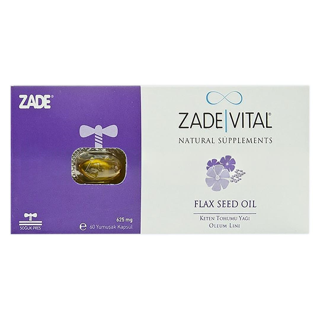 Zade Vital Keten Tohumu Yağı 625 mg 60 Yumuşak Kapsül - Eski Ambalaj