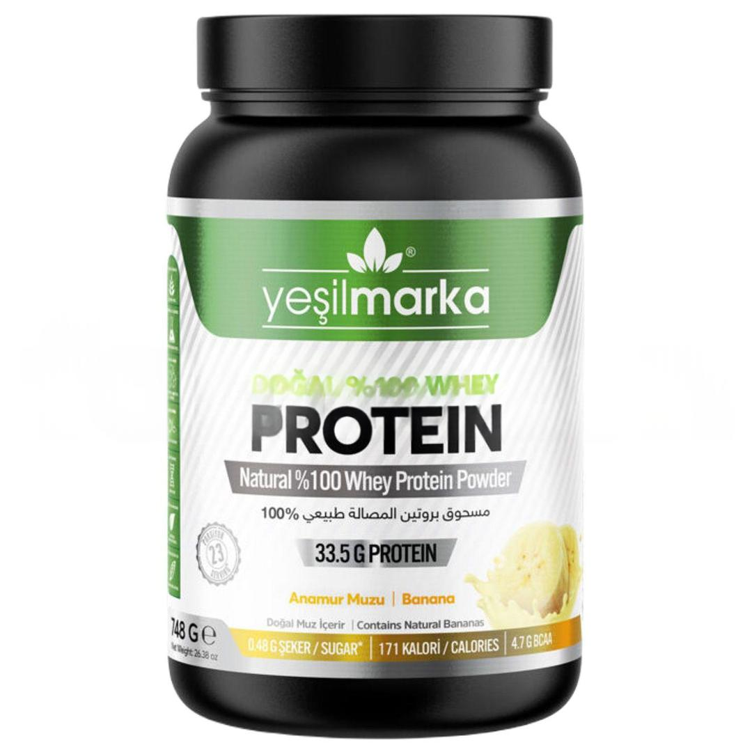 Yeşilmarka Doğal Whey Muzlu Protein Tozu 748 gr