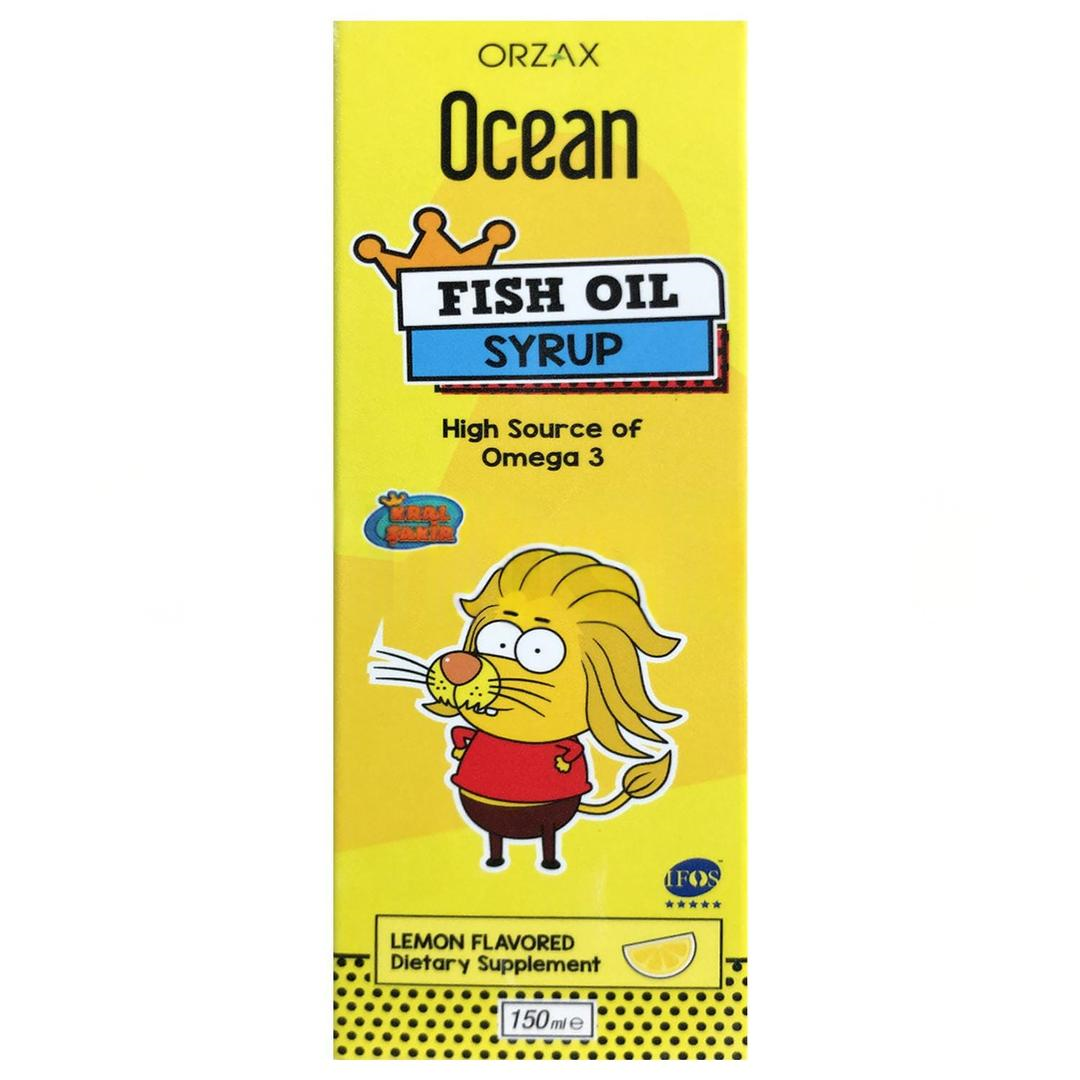 Ocean Omega 3 Limon Aromalı Kral Şakir Balık Yağı Şurubu 150 ml