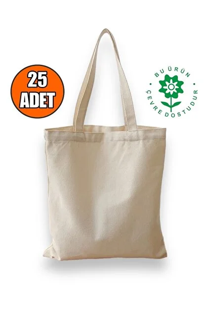 KIRTASIYE BEZ TORBA LAMINELI KANVAS 25 ADET