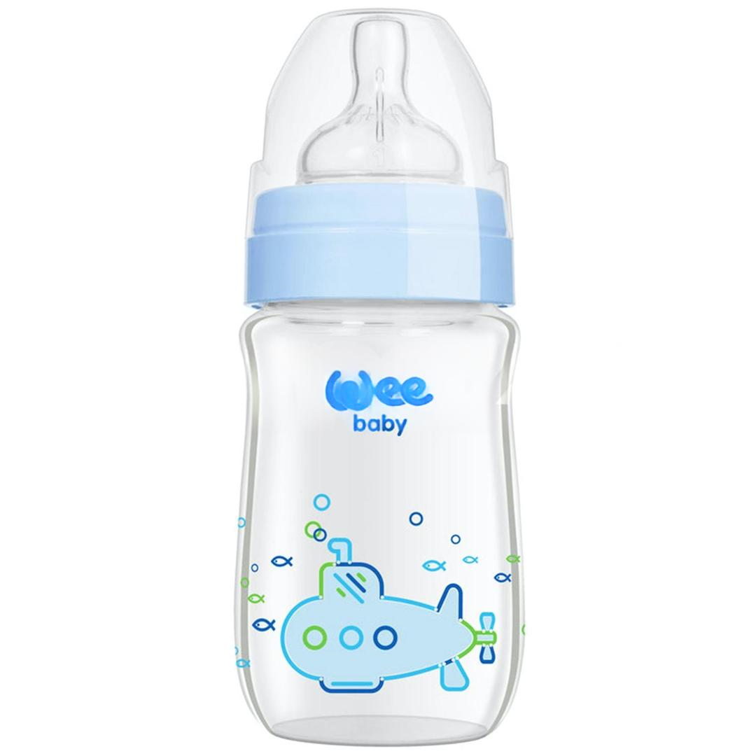 Wee Baby 140 Cam Biberon Isıya Dayanıklı 180 ml - Mavi