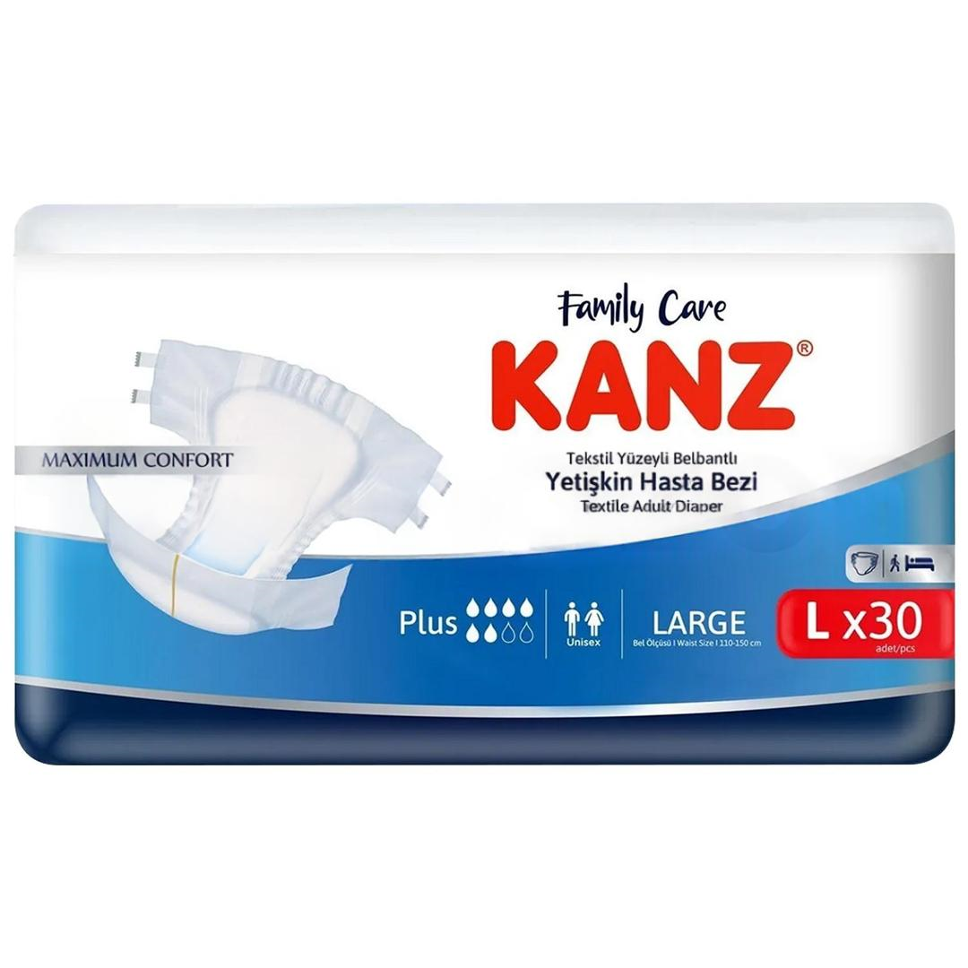Kanz Textil Yüzey Yetişkin Hasta Bezi Large 30'lu
