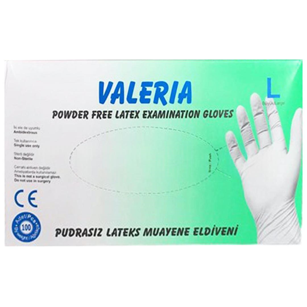 Valeria Muayene Eldiveni Lateks Pudrasız Large 100'lü