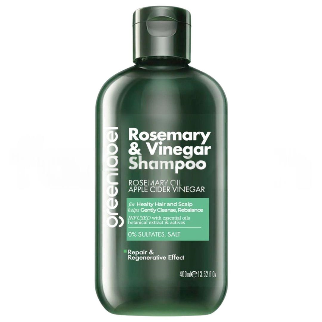 Greenlabel Biberiye ve Elma Sirkesi Özlü Tuzsuz Parabensiz Sülfatsız Yenileyici Ve Arındırıcı Şampuan 400 ml