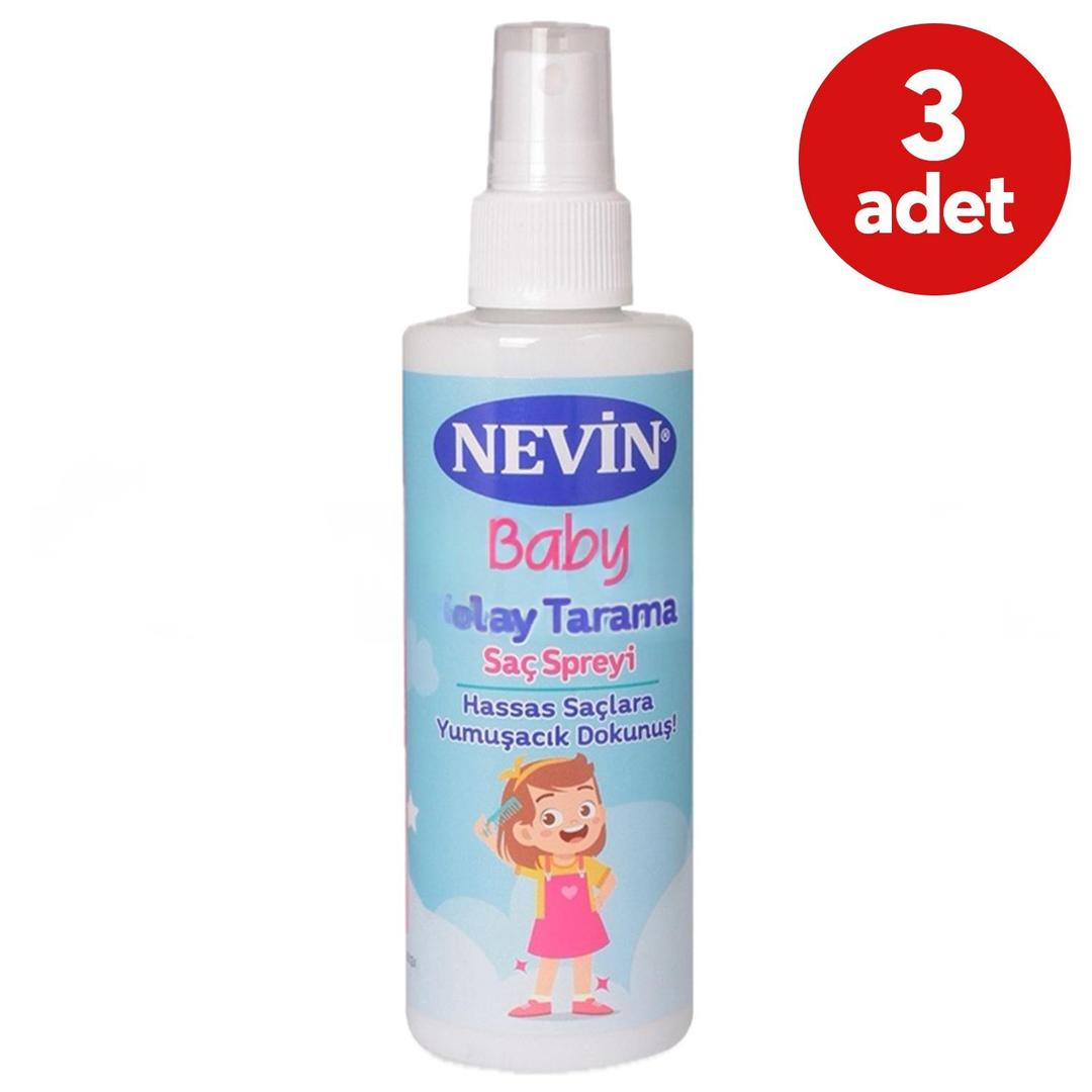 Nevin Kolay Tarama Saç Spreyi Panthenol Özlü 200 ml - 3 Adet