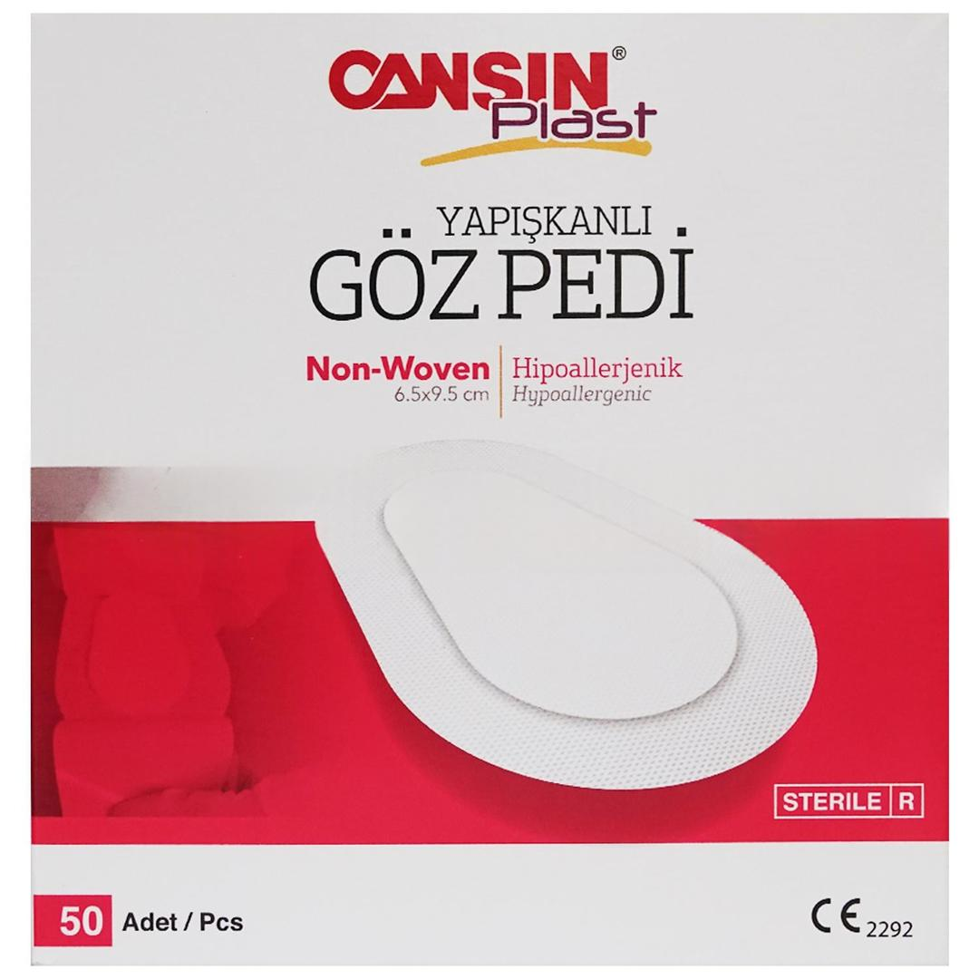 Cansın Plast Yapışkanlı Göz Pedi 6,5x9,5 cm 50'li