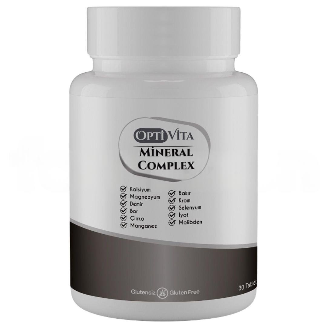 Optivita Mineral Complex 11 Mineral Kalsiyum Magnezyum Demir Bor Çinko Bakır 30 Tablet